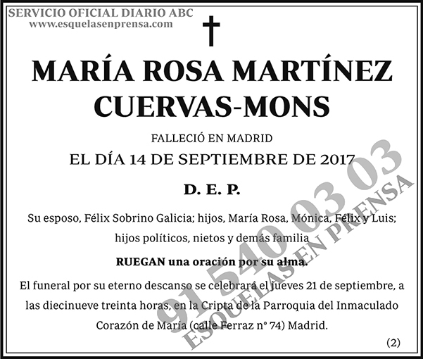 María Rosa Martínez Cuervas-Mons